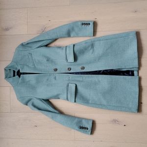 J. Crew Regent Topcoat Heather Ash Blue size 000